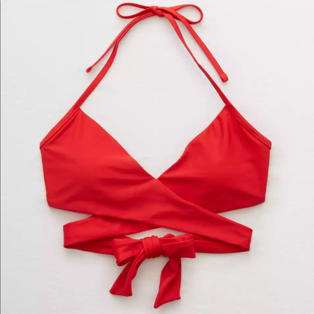 NWT Aerie Wrap Halter Bikini Top Size Small
